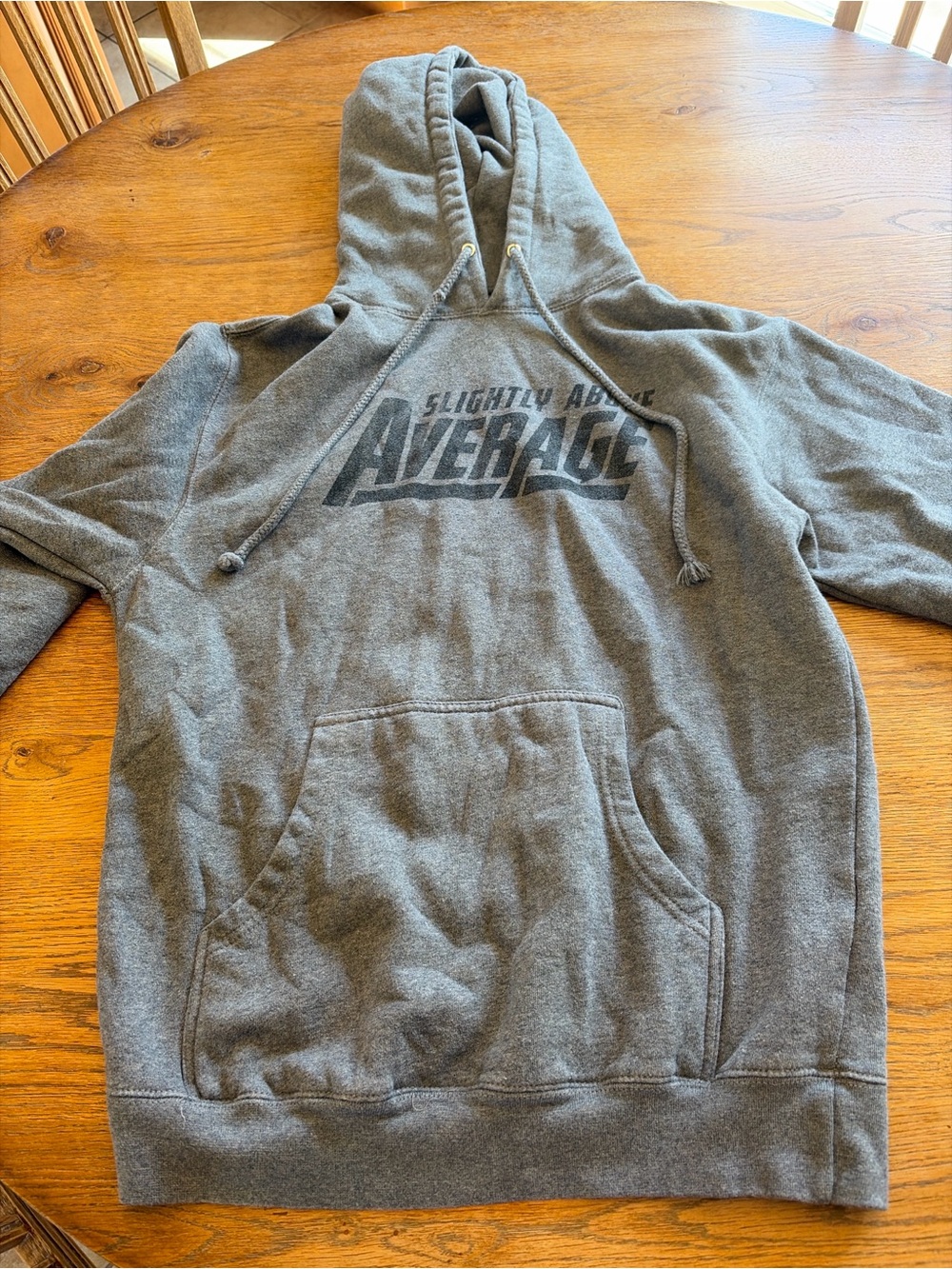 Slightly Above Average Men's Gray Pullover Hoodie